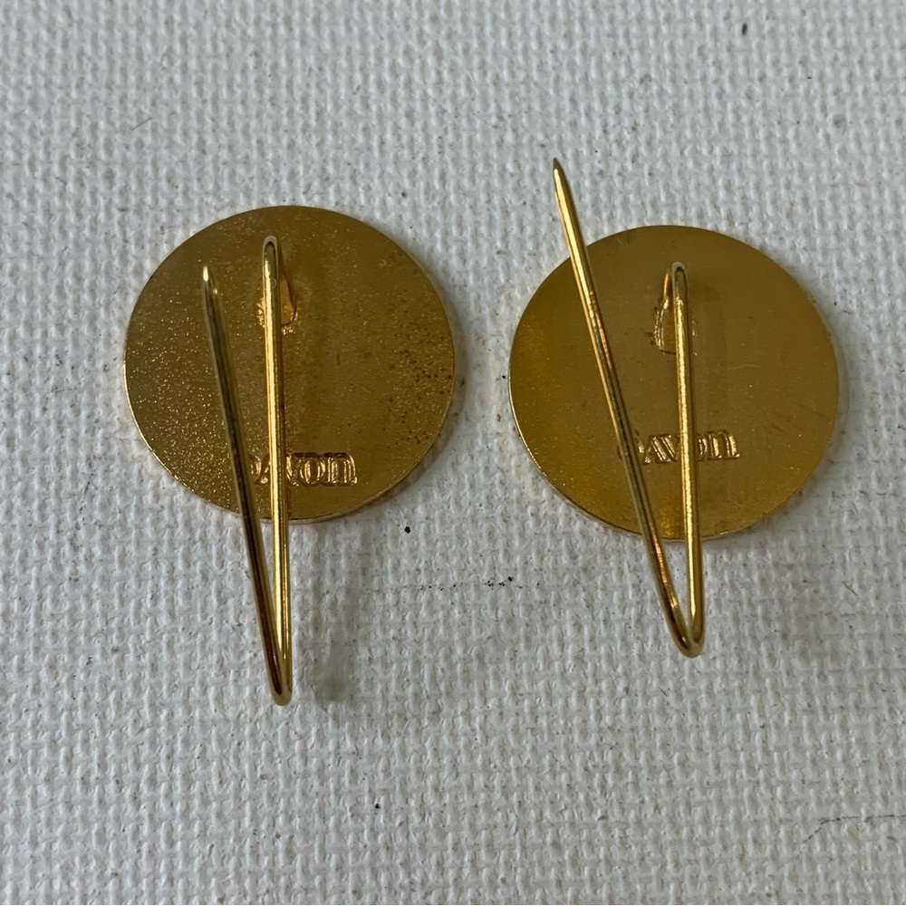2 Vintage Avon The Presidents Club Lapel Pins 1980s Seller Award Gold Toned Pair - Picture 4 of 9